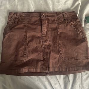brown mini skirt
